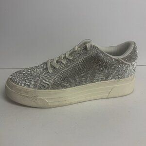 Jessica Simpson Womens Cherello Sneaker Silver Size 11 M